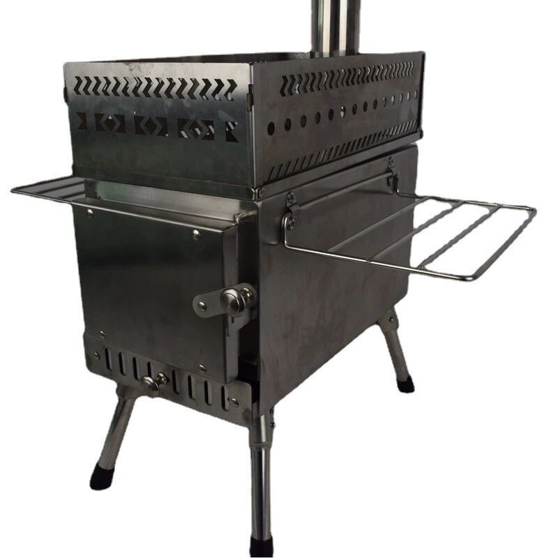 Camping Cooking Fire Stove - Складная дровяная печь из нержавеющей стали,