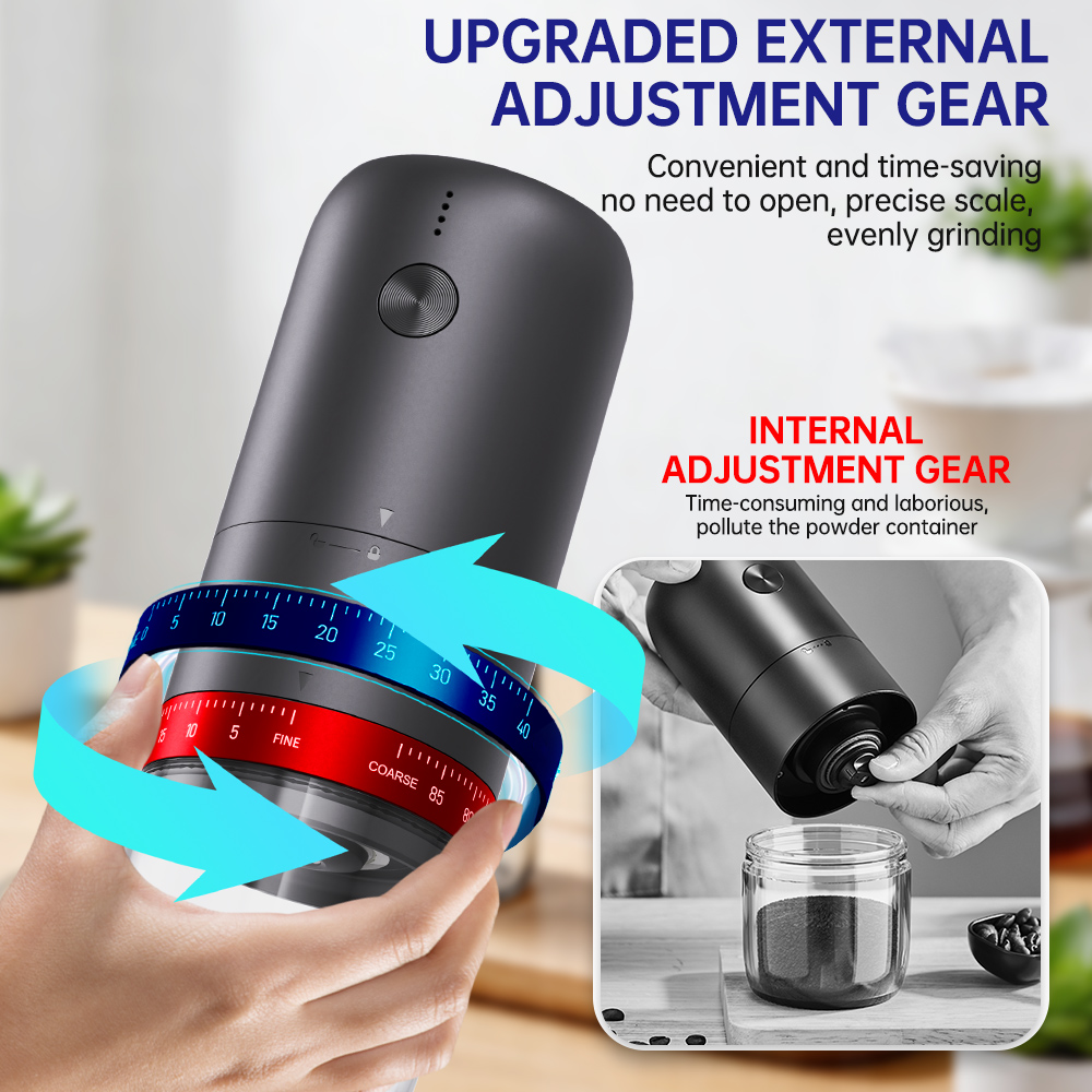 Pocket Coffee Maker - Портативная USB-кофемолка с 40 уровнями регулировки,