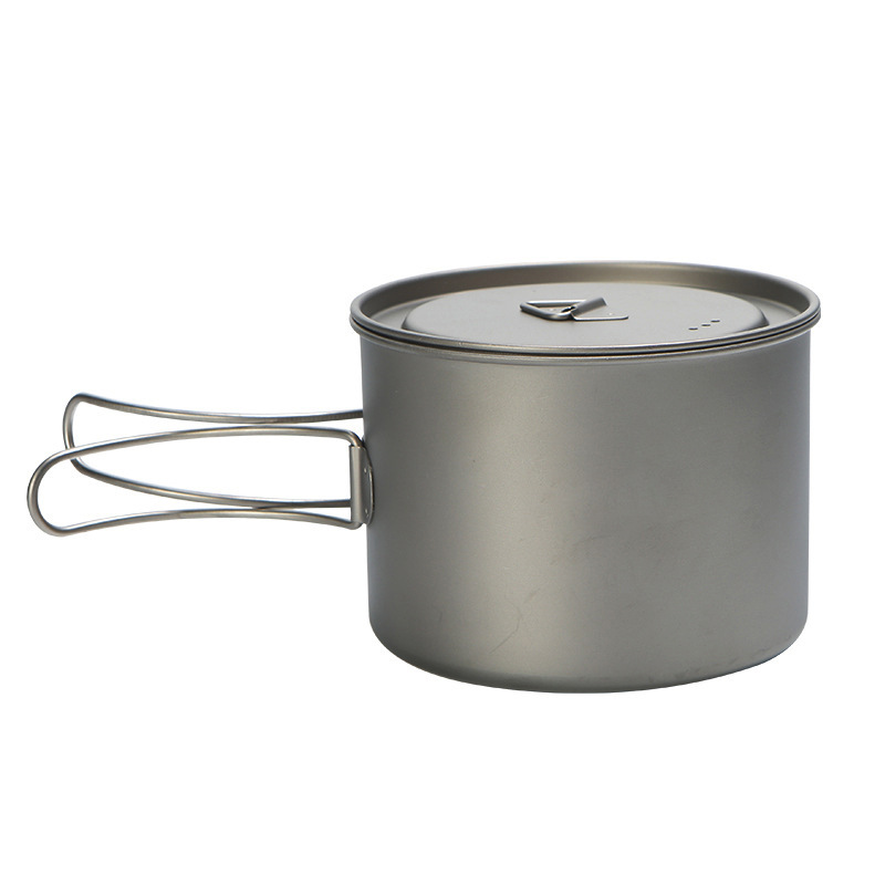 Camping Cooking Pot - Титановый кастрюля для пикника, 750 мл,