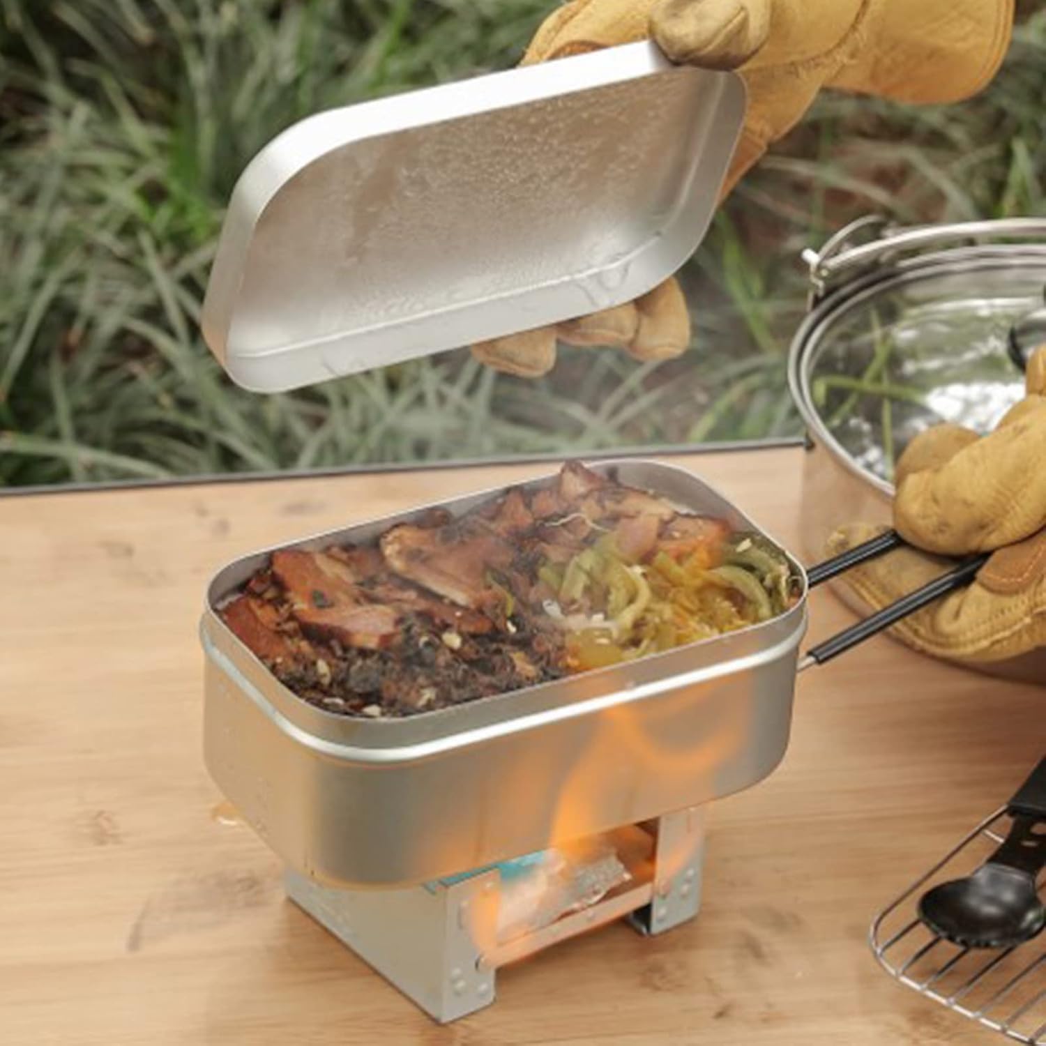 Camping Cooking Pot - Складная ручка коробки для бенто, контейнер