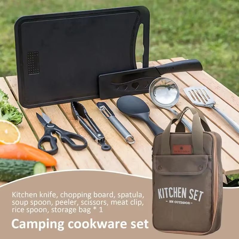 Набор походной кухонной утвари – обзор и цена Camping Cooking Utensil Organizer