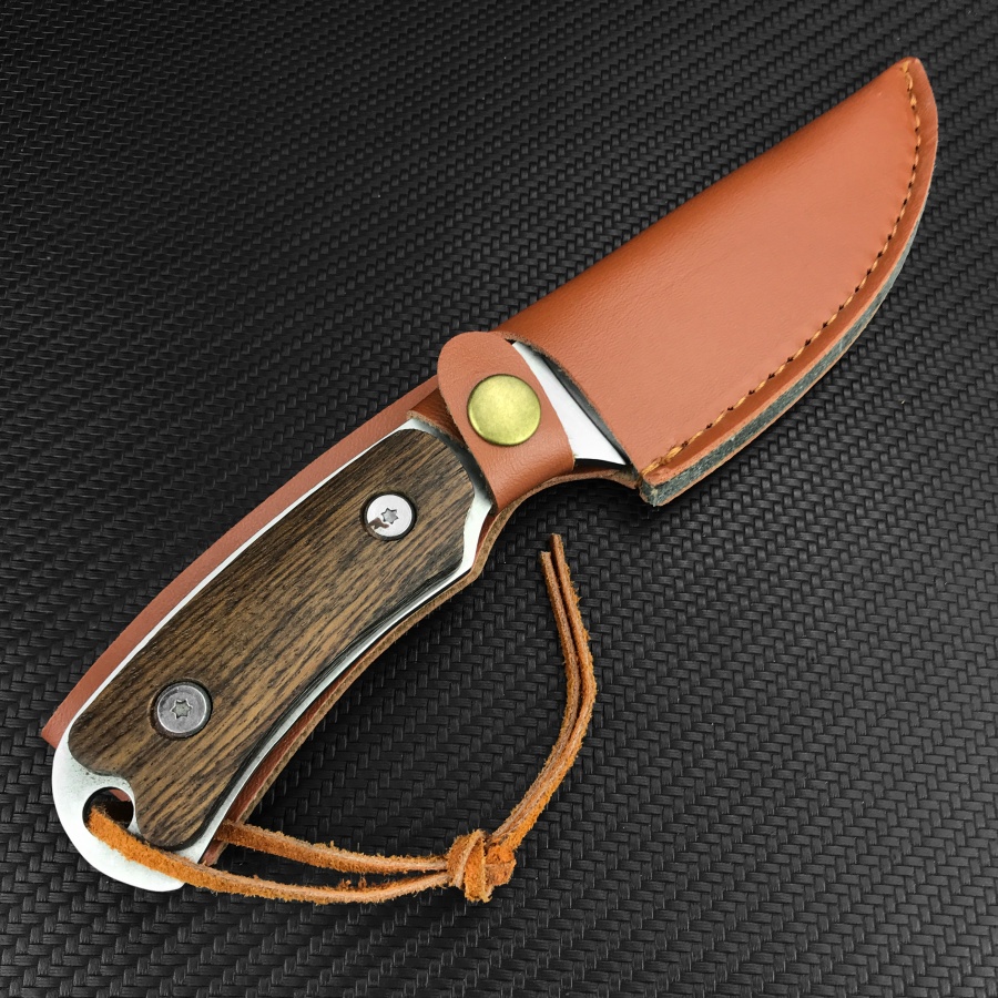 Легкий нож ручной работы с дер – обзор и цена Camping Cooking Knife With Sheath