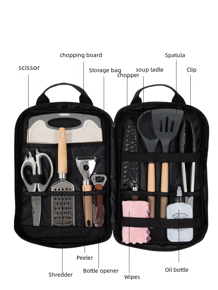 Набор аксессуаров для кемпинго – обзор и цена Camping Cooking Utensil Organizer