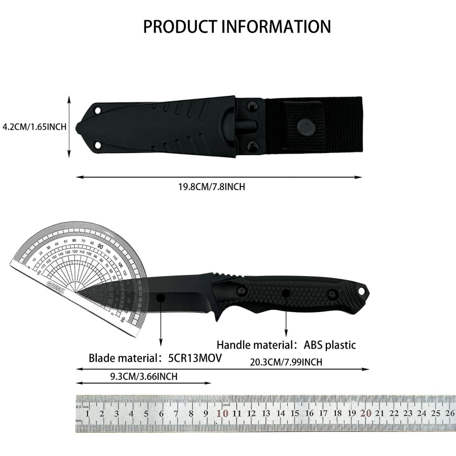 Высококачественный походный но – обзор и цена Camping Cooking Knife With Sheath