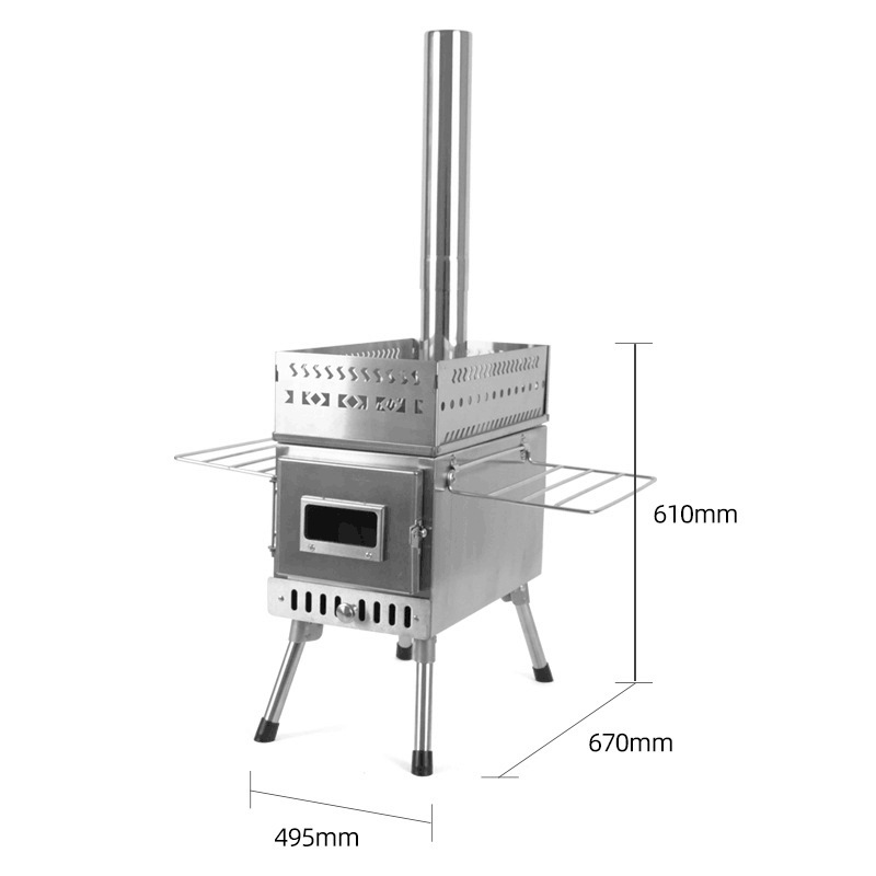 Складная дровяная печь из нерж – обзор и цена Camping Cooking Fire Stove