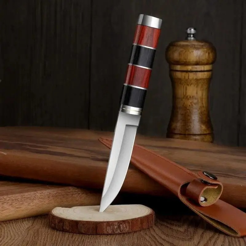Нож для барбекю из нержавеющей – обзор и цена Camping Cooking Knife With Sheath