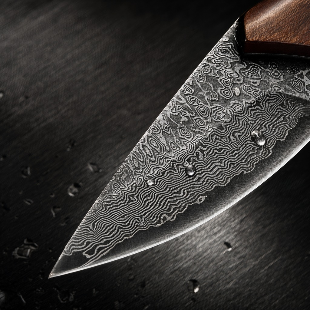 Кухонный нож из дамасской стал – обзор и цена Camping Cooking Knife With Sheath