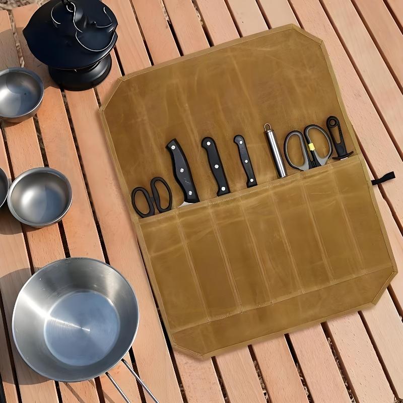 Чехол для ножей из вощеного хо – обзор и цена Camping Cooking Utensil Holder