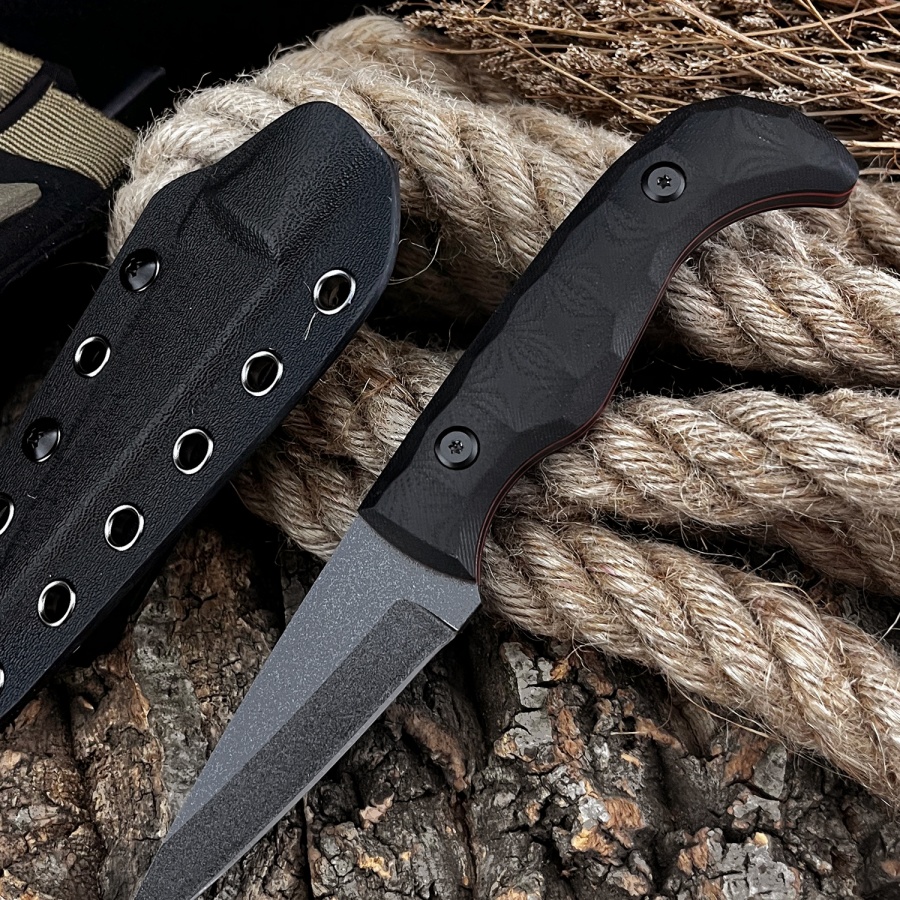 Нож ручной работы с рукоятью G – обзор и цена Camping Cooking Knife With Sheath