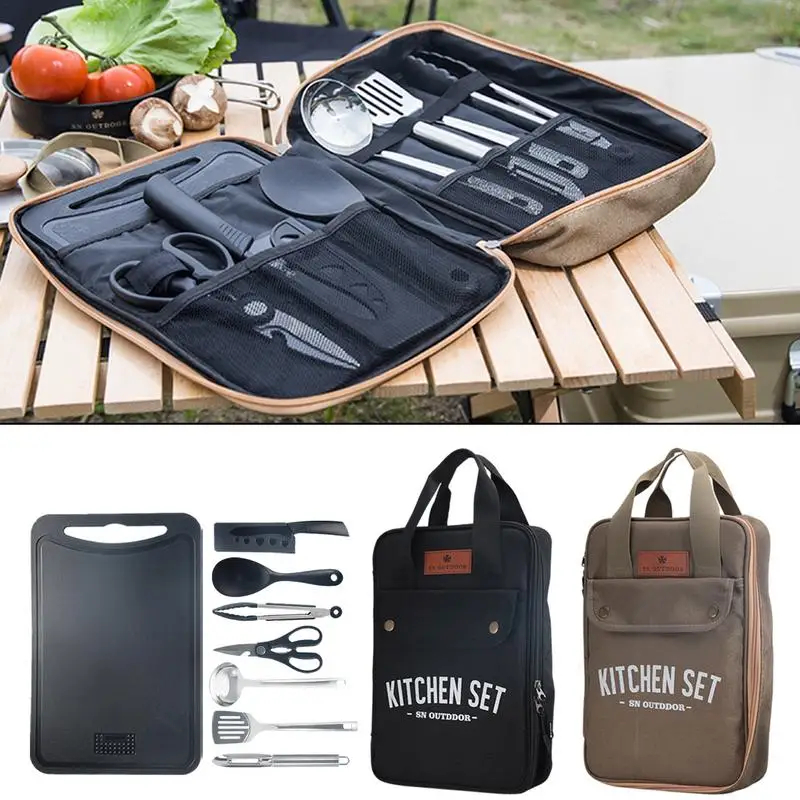 Набор походной кухонной утвари – обзор и цена Camping Cooking Utensil Organizer