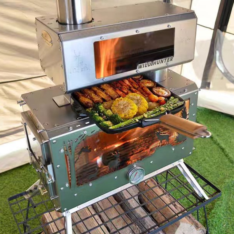 Походная печь для дров с двуст – обзор и цена Camping Cooking Fire Stove