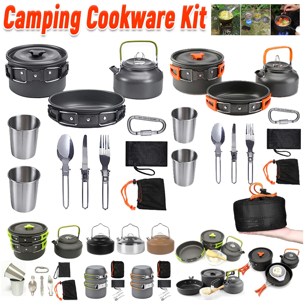 Набор походной посуды: чайник, – обзор и цена Camping Cooking Set Lightweight