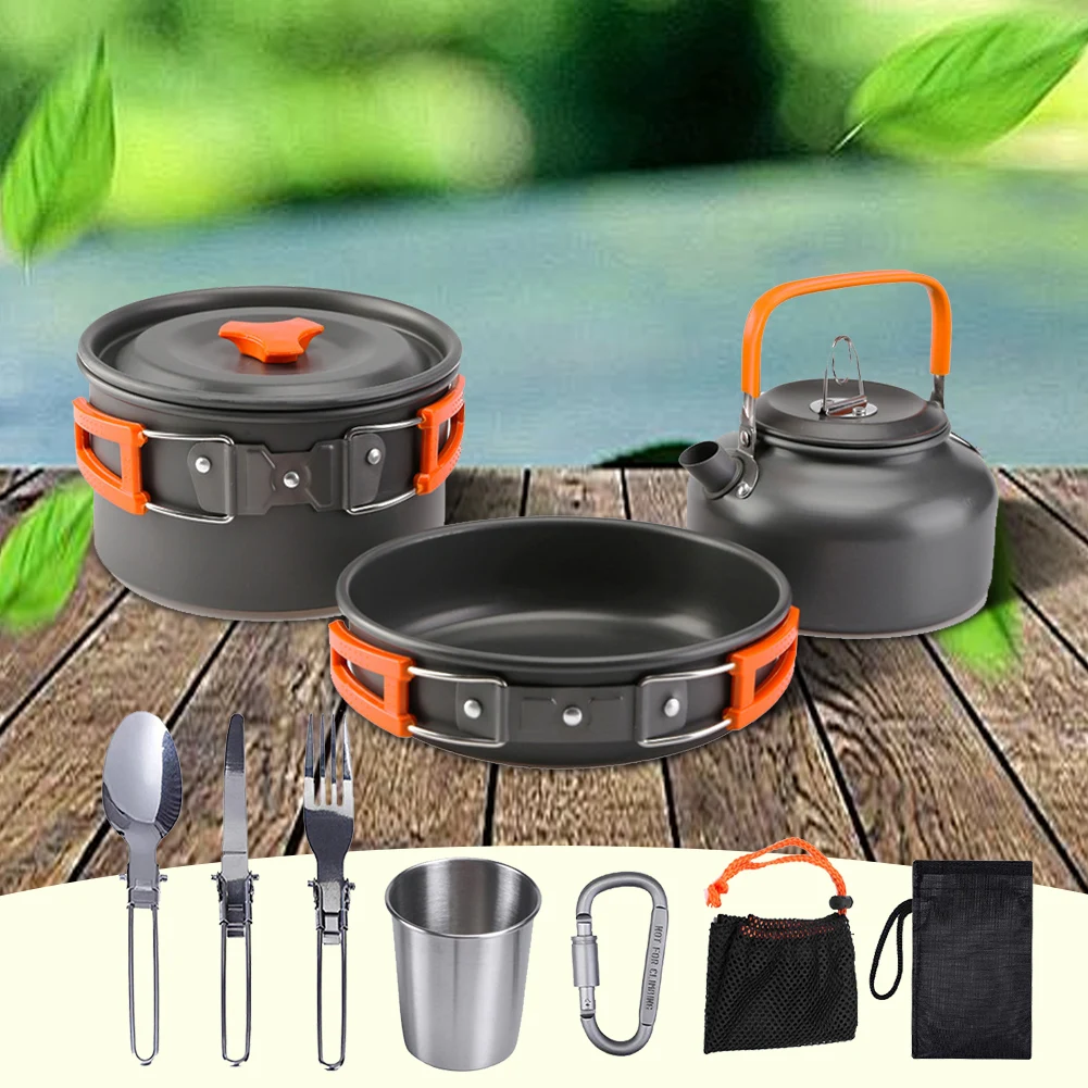 Набор походной посуды: чайник, – обзор и цена Camping Cooking Set Lightweight